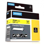 Kleepkirjalint DYMO RHINO 18490 12mm x 3.5m, must/kollane