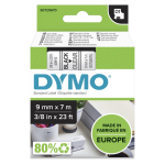 Markeerimisteip DYMO D1 9 mm, must l&auml;bipaistval taustal