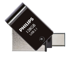 USB-v&auml;lkm&auml;lu PHILIPS VIVID 128 GB, must/h&otilde;bedane