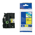 Kleepkirjalint BROTHER TZe-661 36 mm, must kollasele