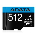 M&auml;lukaart ADATA PREMIER 512 GB MicroSDXC, must/sinine
