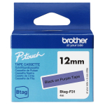 Markeerimisteip BTAG-F31 12 mm x 4 m, must lillal taustal