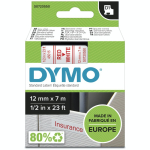 Markeerimisteip DYMO D1 STANDARD 12mm, punane valgel