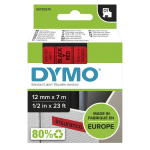 Markeerimisteip DYMO D1 STANDARD 12mm, must punasel taustal