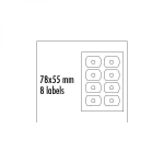 Kleebisetiketid LOGO CD 78x55mm, valge
