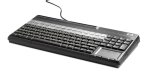 Klaviatuur HP POS USB MSR, must