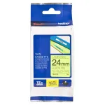 Kleepkirjalint BROTHER TZE-C51 24mm, must/kollane