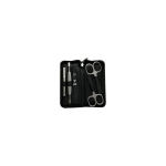 Black manicure set made of genuine leather Solingen 9350