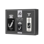 Lattafa Perfumes Ishq Al Shuyukh Silver Gift Set EDP 100 ml, deospray 200 ml and EDP 20 ml 100ml