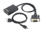 Gembird A-VGA-HDMI-01 0.15m HDMI to VGA videokaablikohandur must