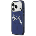 Karl Lagerfeld IML Choupettes Karl Script Logo MagSafe kaitse&uuml;mbris iPhone 17 Pro jaoks / sinine