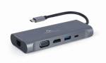 Gembird A-CM-COMBO7-01 s&uuml;learvuti dokk/portireplikator USB 3.2 Gen 1 (3.1 Gen 1) t&uuml;&uuml;p-A hall