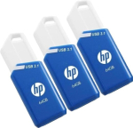 HP x755w Triple Pack USB Flash Drive 64GB Type-A 3.2 Gen 1 (3.1 Gen 1) Blue, White
