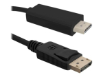 Qoltec 2m DisplayPort/HDMI video/heli kaabel must
