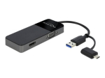 Delock USB 3.0 4K HDMI + VGA Videoadapter Kaabel 12cm