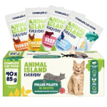 ANIMAL ISLAND Everyday mix of beef, chicken, turkey, and white fish in broth - wet cat food - 40 x 85g