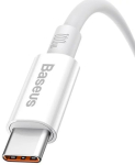 Baseus Superior Series kiirlaadimise andmekaabel USB kuni USB-C 100W 0.25m / Kuuvalge