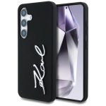 Case Karl Lagerfeld Silicone Metal Signature Logo Samsung Galaxy S25 jaoks / must