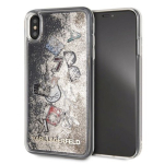 Karl Lagerfeld KLHCI65KSICGO Iconic Liquid Glitter Hard Case iPhone Xs Max jaoks / kuldne