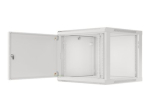 Lanberg Rack cabinet 19" wall-mount 9U/600x600 (flat pack) for self-assembly with metal door WF01-6609-00S Grey