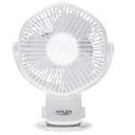 Adler Laetav tuuleventilaator klambriga AD 7335 Lauaventilaator 6 W L&auml;bim&otilde;&otilde;t 12,7 cm Kiiruste arv 3 Osilleerimine Valge