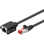Goobay CAT 6 S/FTP CU Pikenduskaabel 1m Must