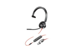 HP Poly Blackwire 3315 Juhtmega k&otilde;rvaklapid Must