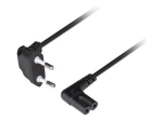 Langberg Europlug Toitekaabel IEC 60320 C7 Must