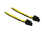 Delock 30cm toitekaabel must kollane