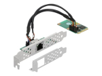 DeLock Mini PCIe I/O PCIe t&auml;issuuruses 1 x RJ45 LAN v&otilde;rgukaardi adapter PCI Express Mini Card 1Gbps