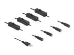 DeLOCK 4 Pin USB Type A (mees) kuni Power DC Jack Plug 5.5mm (ID 2.1mm) (naine) must 1m Power Splitter
