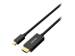 Unitek 2m video adapter kaabel, must