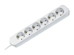 BACHMANN 6-pistikuga pistikupesa kast Valge 3m