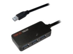LogiLink USB 3.0 Aktiivne Repetiorkaabel kuni 10m koos 4-porti Hubiga