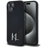 Karl Lagerfeld Silicone Shadow Metal Initial MagSafe Case iPhone 15 jaoks / must