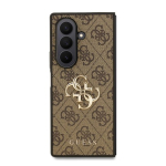 Guess PU 4G metalllogoga &uuml;mbris Samsung Galaxy Z Fold 7 jaoks / Pruun
