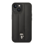 Karl Lagerfeld topitud puffy Ikonik logo &uuml;mbris iPhone 14 Plus jaoks / must