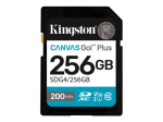 Kingston Canvas Go! Plus 256GB SDXC UHS-I M&auml;lukaart 200MB/s