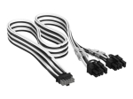 CORSAIR 16-pin PCI Express toitekaabel 8-pinile - must ja valge