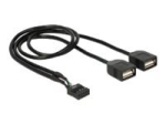 Delock USB Sisustusse V&auml;ljaspool Asukohta Adapter 40cm Must