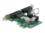 DeLock PCI Express kaardi 2 x seriaal RS-232 adapter (PCI Express 1.1 x1, 921.6Kbps)