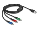 DeLOCK USB 2.0 V&otilde;imsuskaabel 2m Must Sinine Roheline Punane