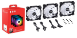 XPG Vento 120 ARGB PWM 12cm arvutikorpuse ventilaator, must, 3 tk