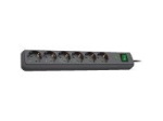 brennenstuhl Eco-Line &uuml;henduskaitsme 6-pistikupesa 16A must