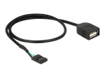 Delock 40cm Sisustus USB Kaabel, Must