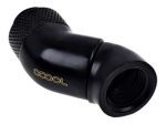 Alphacool Connector Series Topelt 45&deg; Nurga Adapter Vedeljahutuss&uuml;steemi Nurga Liitmiku Adapter 1-pack Must
