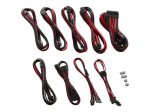 CableMod PRO Series ModMesh C-Series RMi & RMx kaablipakett must punane toitekaabli komplekt