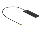 DeLOCK WLAN 802.11 ac/ax/a/h/b/g/n Antenn MHF I pistik 2 - 4 dBi 15 cm PCB sisemine isekleepuv Antenn Must