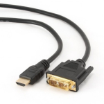 Cablexpert HDMI-DVI kaabel (Single Link) HDMI 19pin mees DVI 18+1pin mees HDMI to DVI-D 0.5 m