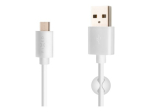 Fikseeritud andme- ja laadimiskaabel USB/USB-C &uuml;hendustega valge